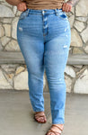 Boyfriend- High Waisted Stretchy