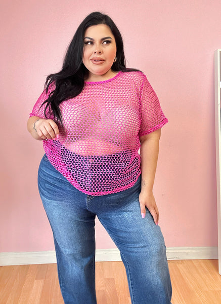 “Rave Babe!” Fishnet Top w/Sleeves