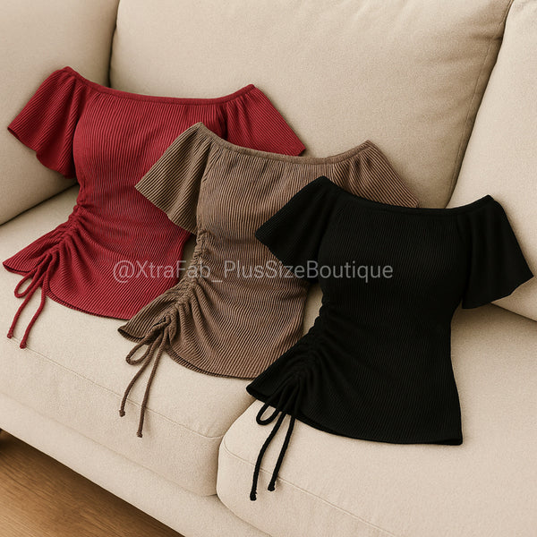 “Sugar Rush” textured oversized Sleeves Top