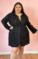 “Forget About Everything!” Oversized Pleaded Dress