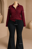 City Chic Gingham Button-Up ButterySoft