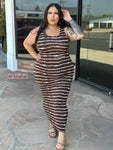 Chocolate Tie Dye- ButterySoft- Midi Dress