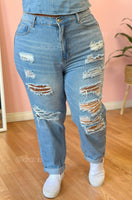 “ Hip -Mom Jeans!” Straight Leg