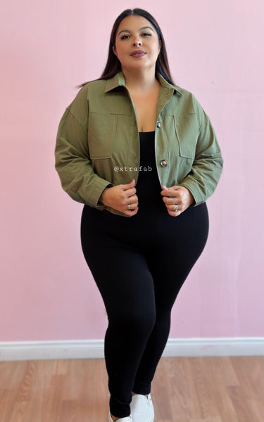 “ Tannia” Collar Button Down Jacket