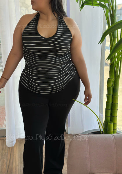 “Break Up W/Your Girlfriend!” Thick Ribbed Halter Top