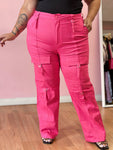 “She’s Fun!” Straight Leg CargoPants (2colors)