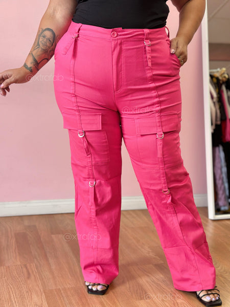 “She’s Fun!” Straight Leg CargoPants (2colors)