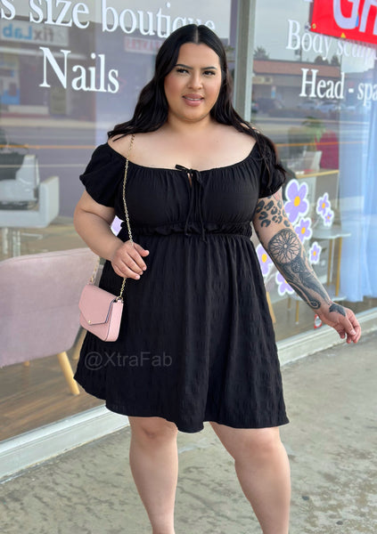“ Causal Love!” Bubble Check Dress