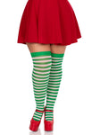 Cari Plus Striped Stockings