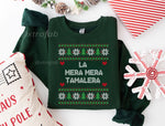 “La Mera Mera Tamalera” Crew Neck Sweater (Hunter Green)