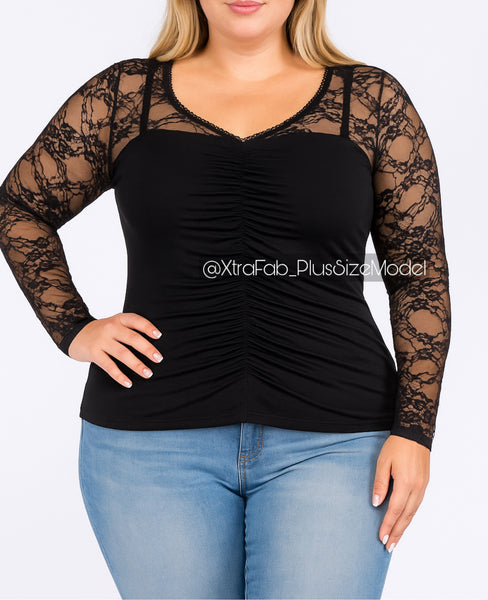 “Emma” Lace Top (black)