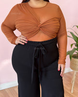 “One Sided” mesh sheer top (2 colors)