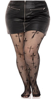 Dark Alternative Fishnet Plus Size Tights