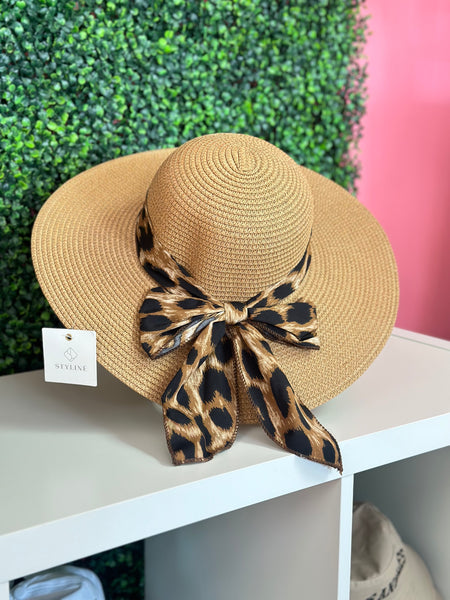 Leopard Print Floppy Summer Hat