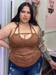 “Vaquerita!” Suede Double Strap  Top