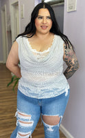 “Lenny!” Mesh/ Lace Spandex Top