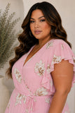 Pink Bloom Wrap Top