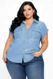 “Savanna “ Denim Top
