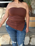 “Piensa en mi Baby!!” Buttery Soft Tube Top (chocolate color)