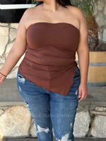 “Piensa en mi Baby!!” Buttery Soft Tube Top (chocolate color)