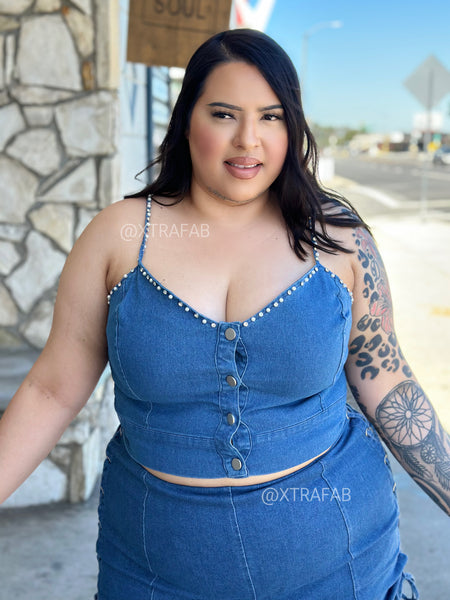 “Conquístame!” Denim Short Top