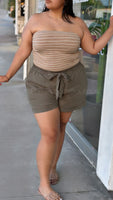 “Cannot Be Replaced” Self Tie Pull On Shorts w/Cuff