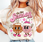 @tis The Season”  Oversized Unisex Tshirts (sand color)