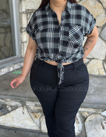 Player Fo’ Life!” Flannel Crop BUTTERYSOFT