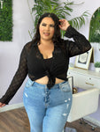 “You’re Kiss Saved Me!” Classy Sheer Blouse