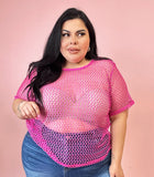 “Rave Babe!” Fishnet Top w/Sleeves