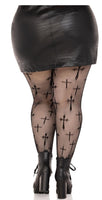 Dark Alternative Fishnet Plus Size Tights