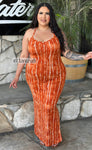 Tie Dye- ButterySoft Razor Back- Midi Dress