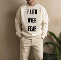 “Faith Over Fear” CrewNeck (To Donate Please Choose the Donation Option at check out , as the shipping option ) leave your cell # to text you details