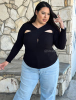 “Stefani!”  Thick Ribbed Blouse PREMIUM QUALITY