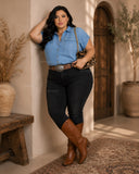 “Savanna “ Denim Top