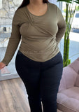 “Coffee Run Ready” Soft Stretchy Top
