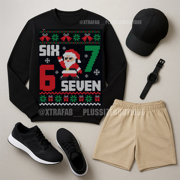 “6 - 7” Crew Neck Sweater (BLACK)
