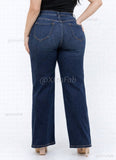 “Cowgirl” Distressed High Waist - Stretch Denim Jeans