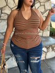 “Break Up W/Your Girlfriend!” Thick Ribbed Halter Top