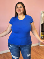 “Juliana“ Basic Top ( Royal Blue)