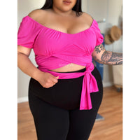 “Falling In  Love” Wrap Top