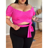 “Falling In  Love” Wrap Top