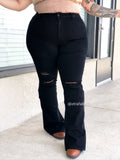 “Cowgirls” Distressed High Waist - Stretch Denim Jeans