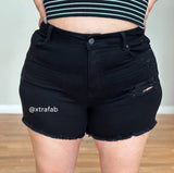 “Miss New Booty!” High Waist - Stretchy Denim Shorts