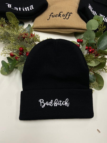 “Bad Bitch” Beanies (BLACK)